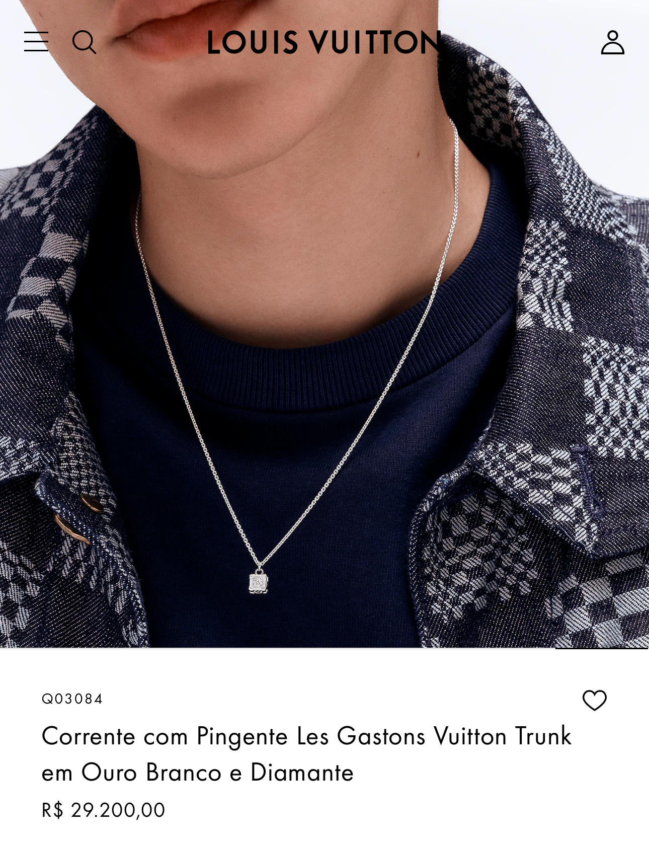 Corrente c/ Pingente Louis Vuitton