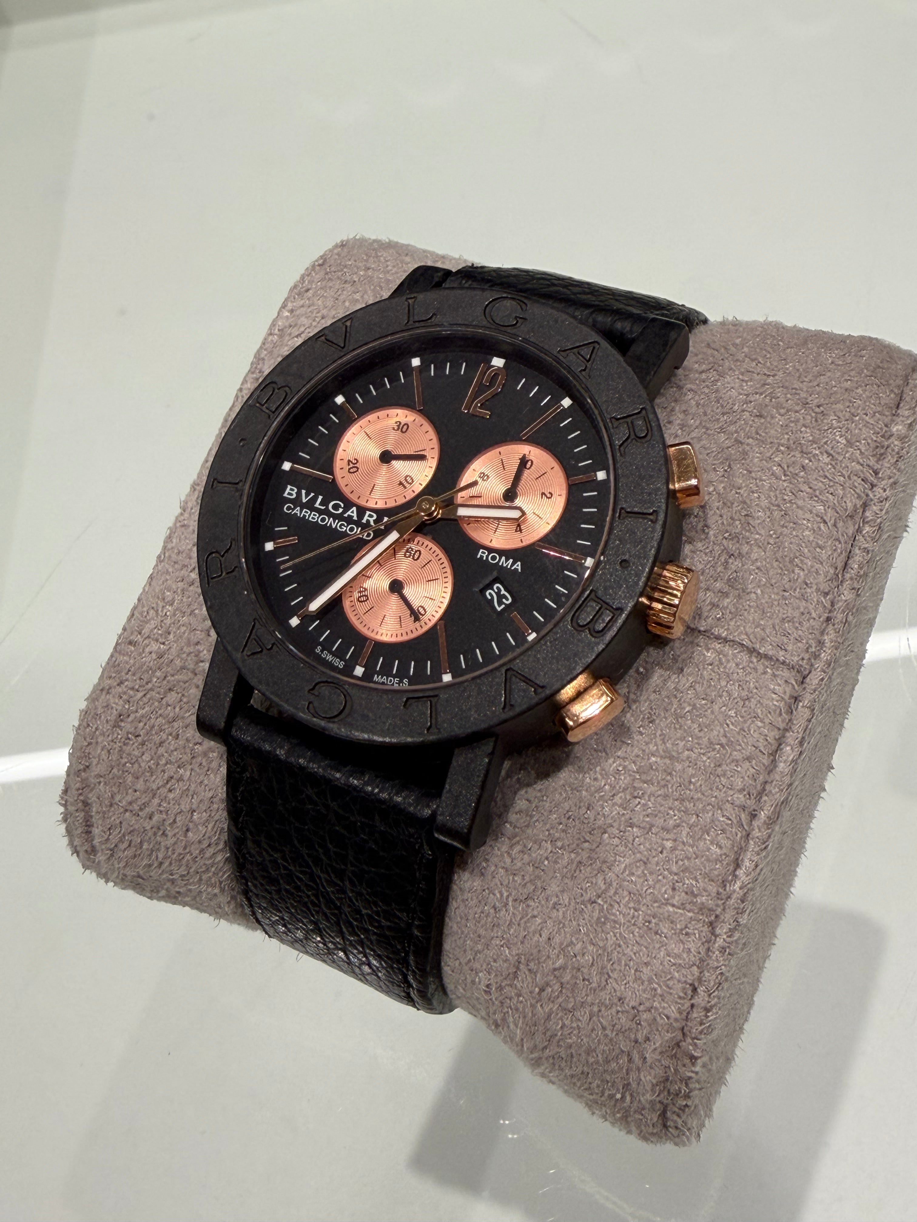 Relógio Bvlgari “Carbongold Roma”